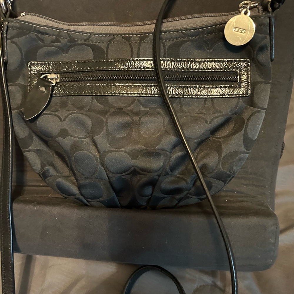 Coach Black Monogram Crossbody Bag